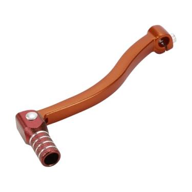 Imagem de INFINAUTO Alavanca de câmbio dobrável de motocicleta para Kayo T6 Alavanca de mudança de pedal de liga de alumínio Braço laranja Cabeça vermelha com anel prateado