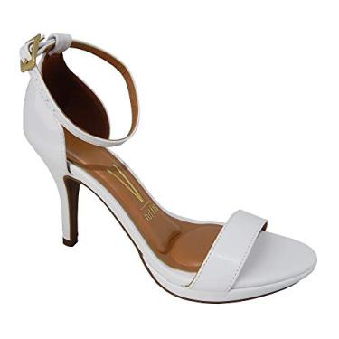 Imagem de Sandalia Scarpin Vizzano Feminino Salto Alto Fino Festas Cor:Branco;Tamanho:39;Gênero:Feminino