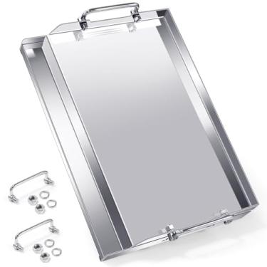 Imagem de Hiorucet Chapa De Aço Inoxidável Hiorucet, 23" X 16", Grelha Universal Plana Para Churrasco, Ideal Churrasqueiras A Carvão/Gás, Camping, Churrascos, Festas, Retangular Gás Áreas Internas/Externas.