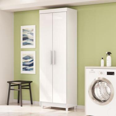 Imagem de Armário Multiuso Lavanderia Line 2 Portas Branco - Vila Rica