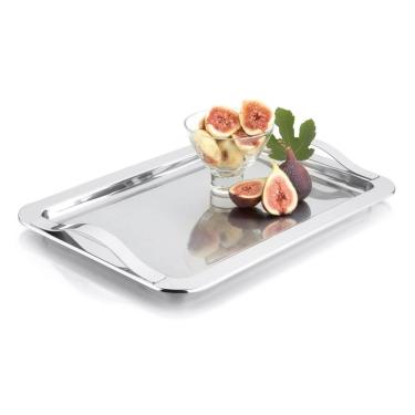 Imagem de Bandeja Inox Santorini 42cm Servir Chá Café Forma Multiuso