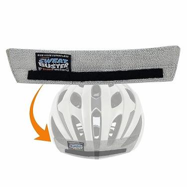 Imagem de Sweat Buster Faixa De Suor Fina Para Capacete Ciclismo Buster. Impede Que O Pingue. Conforto Premium, Integração Simples E Remoção Rápida Lavagem. Todos Os Capacetes (Cinza Claro, Simples)