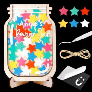 Imagem de Frasco de recompensas vinatimes DIY Name 15 Tokens Star Magnetic 6x4