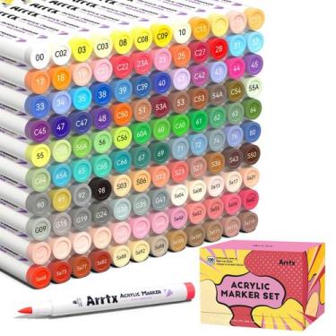 Imagem de Marcadores acrílicos da série de anime Arrtx 120 para madeira de vidro