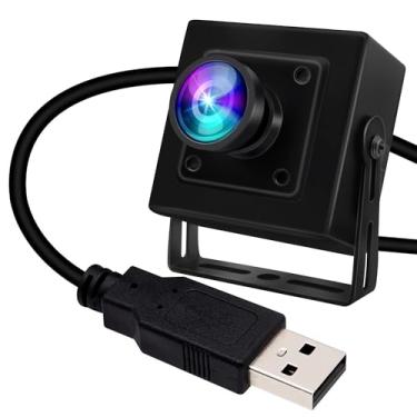 Imagem de Mini módulo de câmera USB 4K com câmera USB, USB com câmeras Full HD 2160P USB, câmera USB de alta definição com Sony IMX317, UVC, Plug & Play para a maioria das câmeras USB de 170 graus com capa, preto)