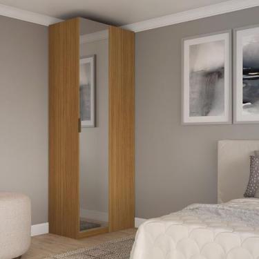 Imagem de Guarda Roupa de Canto Reto Modular com Espelho Altezza Belmax, Freijó