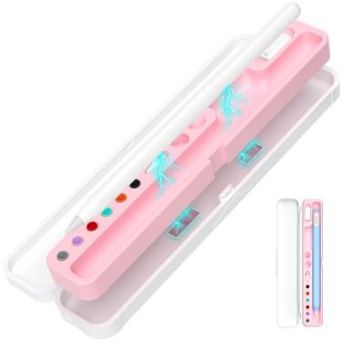 Imagem de AZF Capa Magnética De Silicone E Pc Rígido Para Apple Pencil (Apple Pro/2ª Geração/1ª Geração/(Usb-C) Samsung Galaxy S-Pen Series) Com Proteção Transporte. (Rosa)