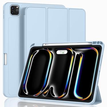 Imagem de ZryXal Nova capa para iPad Pro de 13 polegadas (M5) 2025 / (M4) 2024 com suporte para lápis, capa inteligente para iPad [suporta Pencil Pro e Pencil (USB-C)], suporta Touch ID e ativação automática