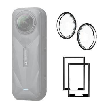 Imagem de NKSRCP Kit de protetor de lente e protetor de tela de plástico para Insta360 X5 - Protetor de câmera antiarranhões com design de trava de torção para kit de acessórios Insta360 X5