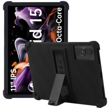 Imagem de Kwamaz Capa para tablet de 11 polegadas, capa de silicone macio com suporte para tablet Ulefone Tab A11/AGM Pad P2 T1 T2/Oukitel OT8 OT9 OT11 OT12/HEADWOLF WPad7/Nubia/Blackview/Oscal/UMIDIGI tablet