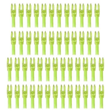 Imagem de PATIKIL Arcos para flechas de arco 4,2 mm 0,4 cm, pacote com 50 peças de substituição transparente para flechas de caça, arco recurvo, amarelo