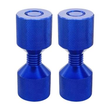 Imagem de Mqetly Conjunto de Pinos de Dois Furos, 2 Peças, Flange, Pino de Dois Furos, Conjunto de Pinos de Dois Furos, Alumínio para 1/2"-12", 1/2"-8&q, Azul