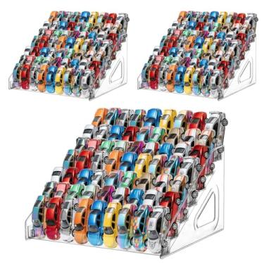 Imagem de Prateleira de exibição de carros de brinquedo de 7 camadas para exibição Hot Wheels, organizador de armazenamento para carros de brinquedo em escala 1/64 - comporta 63 carros de brinquedo, modelo