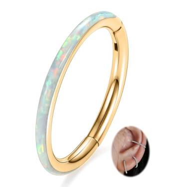 Imagem de PEAKLINK 20G 18G 16G 14G CZ/Opala Aço Inoxidável Sem Costura Articulada Segmento Clicker Anel de Septo Conch Helix Cartilagem Piercing de Nariz 6/7/8//9/10/12mm, Metal, outro