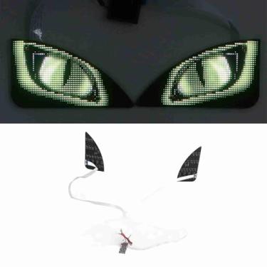 Imagem de Domary 32x64 LED Sinal Mobile APP Programável Eye Display Texto Animação Imagem Edição Tela para Decoração Mochila Carro DC12V