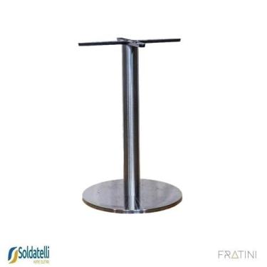 Imagem de Base Mesa Pisa para tampo até 70cm nas cores Branco Preto e Inox - Fra