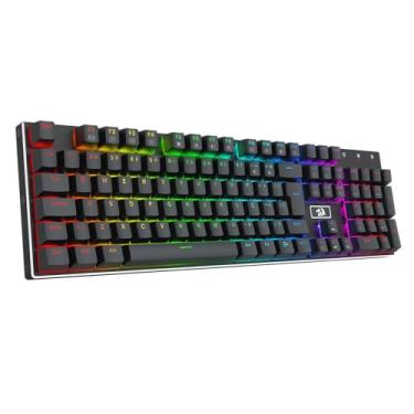 Imagem de Teclado Gamer Redragon Devarajas RGB Preto Switch Marrom USB Tipo-C K556RGB (PT-BROWN)