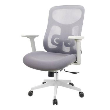 Imagem de Cadeira Escritório Nr-17 Everest Diretor C- Braços Fratini Encosto Tela Mesh Gelo-cinza Base Rodízio