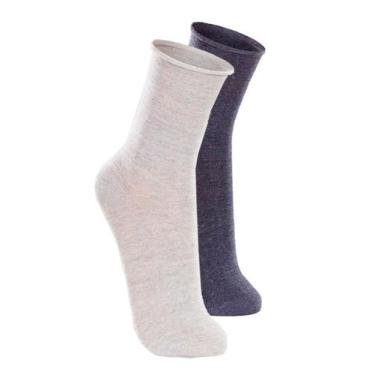 Imagem de Kit com 2 Pares de Meias sem Punho Casual Lupo 1275-011 Colorido, Azul