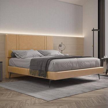 Imagem de Cama Bi Partida Slim Casal com Cabeceira em material ecológico PU - Sk