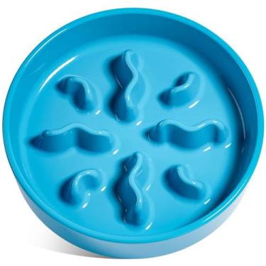 Imagem de Taça cerâmica para cães com alimentação lenta LE TAUCI PET Blue para r