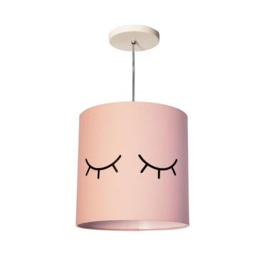 Imagem de Luminária Pendente Infantil Olhinho 25x25 1E27 - Tom Luz, Rosa, Bebê, 