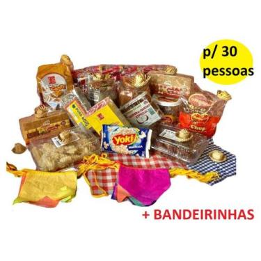 Imagem de Kit Doces para festa caipira junina 30 pessoas + Bandeirinha - Lynx pr