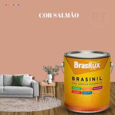 Imagem de Tinta Parede Laranja Acrílica Brasinil  Anti Mofo 3,2l - BRASILUX, SAL