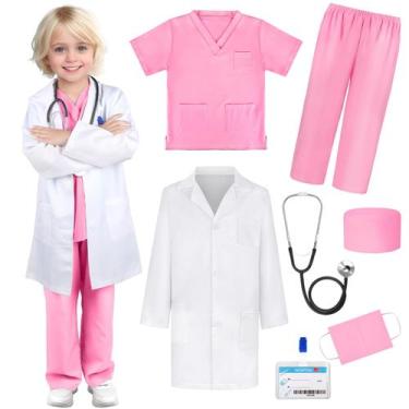 Imagem de Traje médico para crianças GIFTINBOX Doctor Lab Coat com estetoscópio