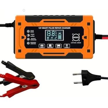 Imagem de Carregador De Bateria Carro Inteligente Bivolt 12v 6a Moto Caminhão