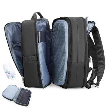 Imagem de wepadre Mochila de viagem a vácuo com bomba Mochila expansível de viagem com sistema de vácuo Mochila de compressão Airback Mochila fácil de carregar bagagem de mão