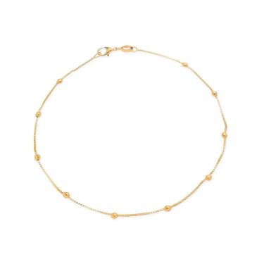 Imagem de Tornozeleira Dourada De Bolinhas