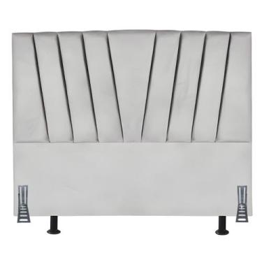 Imagem de Cabeceira Cama Box Queen 160 cm Safira em Suede Com Frame - Online Con