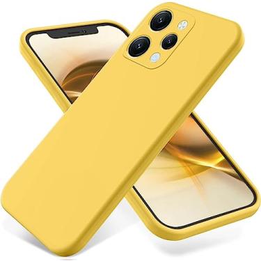 Imagem de DAMONDY Capa para Redmi 12, borracha gel de silicone, fina, macia, proteção total para Xiaomi Redmi 12 - Amarelo