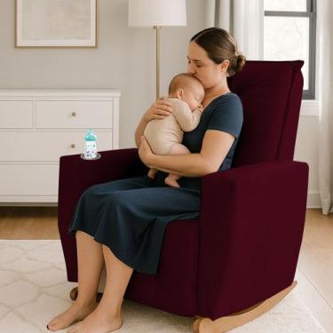 Imagem de Poltrona de Amamentação Balanço Quarto de Bebe Mamãe Agata - Bl DECOR,