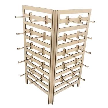 Imagem de UxicRuya Suporte de Madeira para Exposição de Joias, Porta-chaves, Expositor de Joias Multiuso, Ganchos para Pendurar Brincos, Porta-chaves