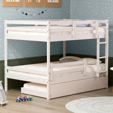 Imagem de Treliche Casal Casal Eco Madeira Maciça Branco - Mobili Store