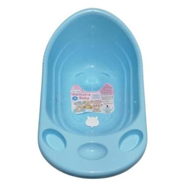 Imagem de Banheira Infantil Baby C/ VálvulaTPE 24L 77x45x30 Bebê&Mamãe - Monte L