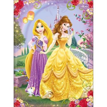 Imagem de Caderno Brochura Grande Princesas 48 Folhas Capa Dura Costurado Tilibr
