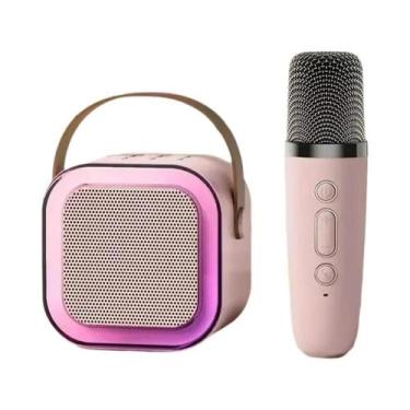 Imagem de Máquina De Karaokê Portátil Bluetooth 5.3 Com Microfones Sem Fio Para 