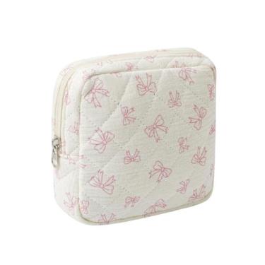 Imagem de Bolsa de maquiagem uekeboag de algodão acolchoado para bolsa com compa