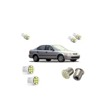Imagem de Kit Lâmpadas Led Honda Civic 99-00 - Farolete, Teto, Placa