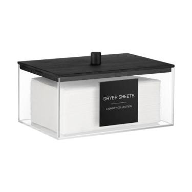 Imagem de Suporte de lençóis para secador de roupa TIPGO Acrílico com tampa pret