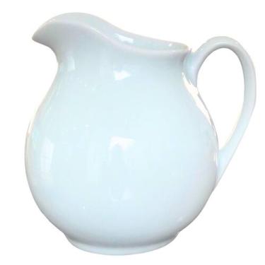 Imagem de Jarra Tradicional de Porcelana Branca para Leite e Suco - 1,4L (2 Peça