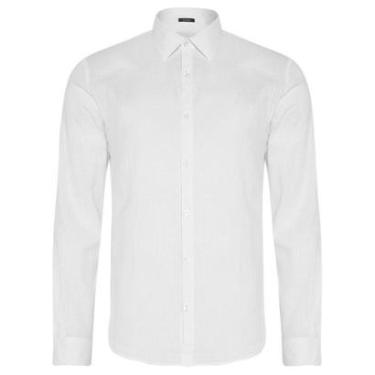 Imagem de Camisa Ellus Masculina Regular Linen Like Classic Italian Branca-Masculino