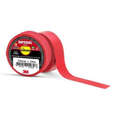 Imagem de Fita isolante imperial Vermelha 18mmx20m 3M