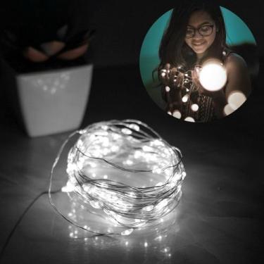 Imagem de Pisca de LED Fio de Fada 100L 10 Metros a Pilha Cor do Led:Azul - shop