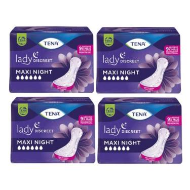 Imagem de Kit 4 Absorvente Tena Lady Discreet Maxi Night 6 Un