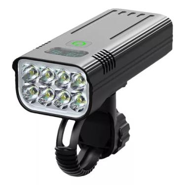 Imagem de Farol de Bicicleta Recarregável 8 LEDs 10.000 Lúmens Super Potente