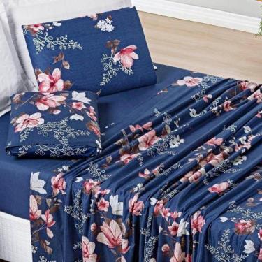 Imagem de Jogo De Lençol Casal Padrão Avere 200 Fios Estampado 4 Peças Encantada